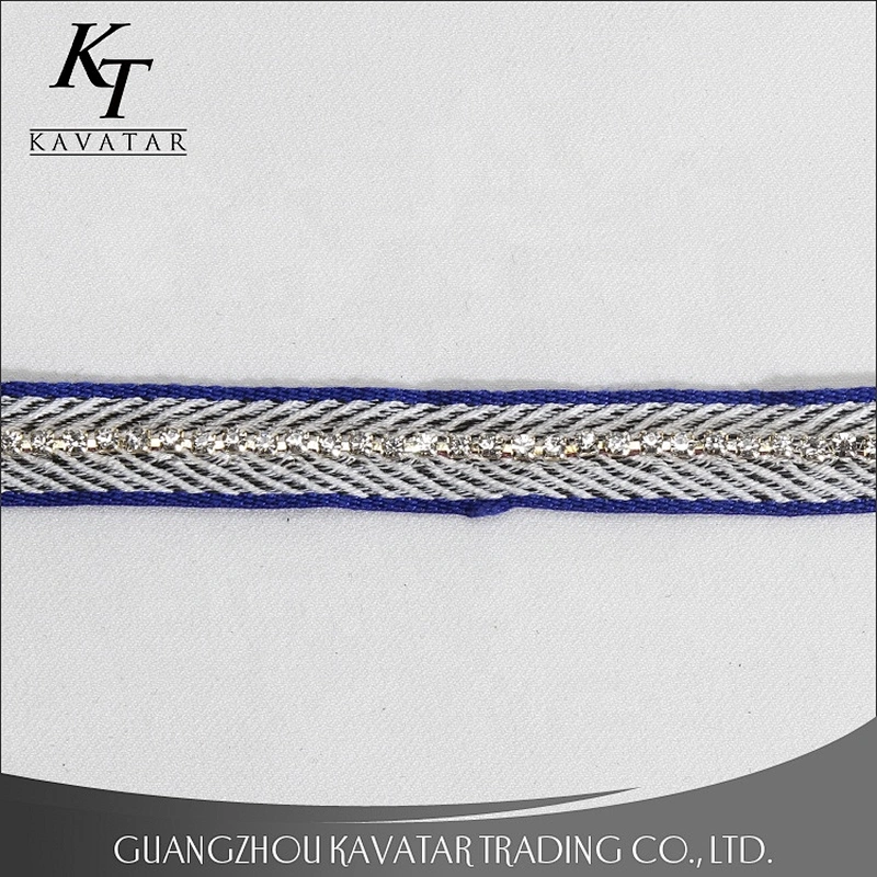 Kavatar Unique Polyester Decoration Crystal Beaded Trim
