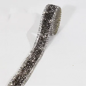 Kavatar Newest Wholesale Crystal Rhinestone Chain Trim For shoes Accessories
