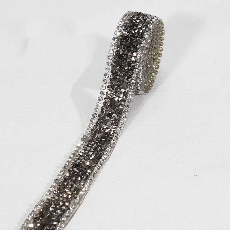Kavatar Newest Wholesale Crystal Rhinestone Chain Trim For shoes Accessories