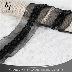 Handmade Sew On Mesh Beaded Lace For Clothing Accessories