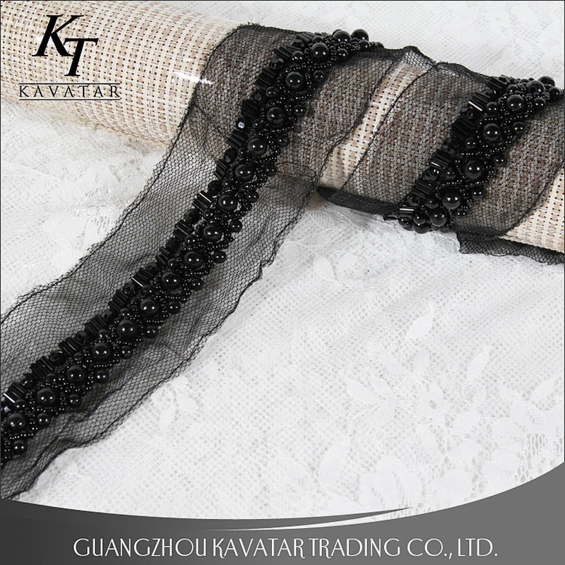 Handmade Sew On Mesh Beaded Lace For Clothing Accessories
