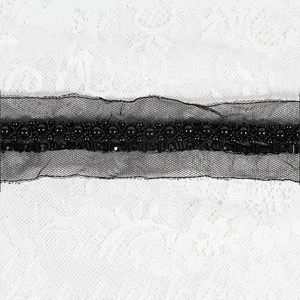 Handmade Sew On Mesh Beaded Lace For Clothing Accessories
