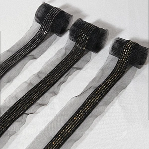 Kavatar Latest Fashion 4cm Bead Handmade Trimming With Rhinestones Chain