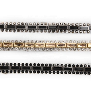 Banding Trim hotfix rhinestones trimming hot  to bead  Glass  trimming  for shoes  for Clothing for hat  for dress  hotfix  trim transfers
