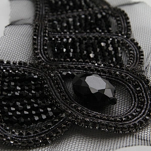 wholesale Beaded collars rhinestone neck  Patches 3d rhinestones patches clothing patch