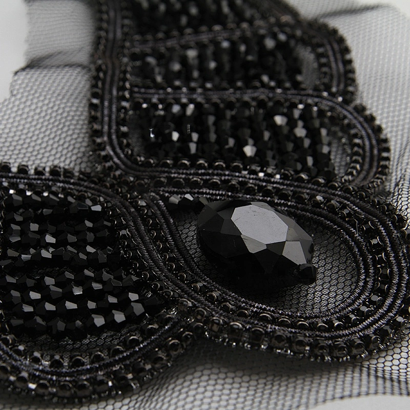wholesale Beaded collars rhinestone neck  Patches 3d rhinestones patches clothing patch