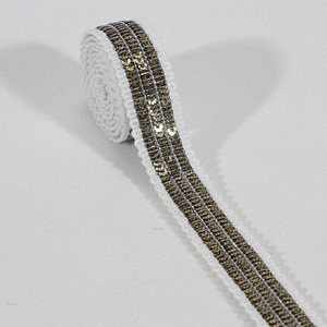 New arrival sequin lace trim ribbon for garment