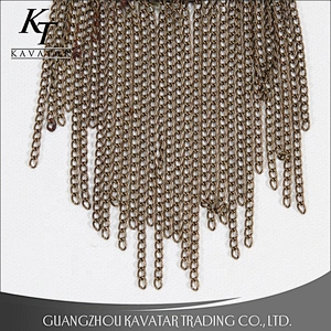 Shoulder Decoration Accessories Trim Patch With Chain For Jean