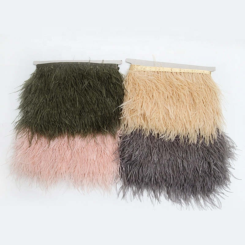 KAVATAR High quality ostrich feather decoration dress dress shoe hat ribbon feathers decoration party trim craft