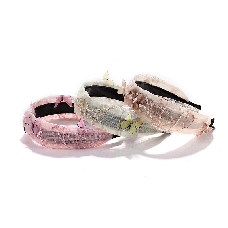 Butterfly floral hairband beaded headband  for women 2020   fur headband  for girls hair accessories