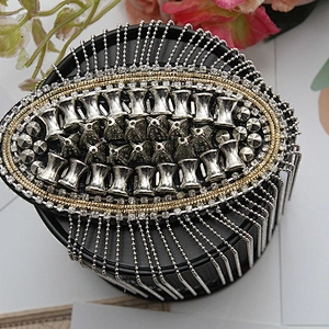 custom embroidery patch clothing dresses Epaulets applique handmade rhinestone beaded patches for clothing