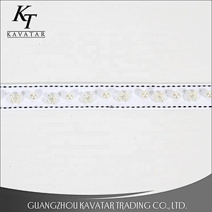 Beautiful White Webbing Beaded Pearl Lace Trim