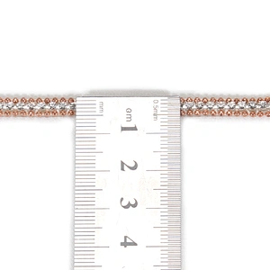 Gold Accessories Bead Chain Bordered Hotfix Rhinestone Trimming for Sandals Hats