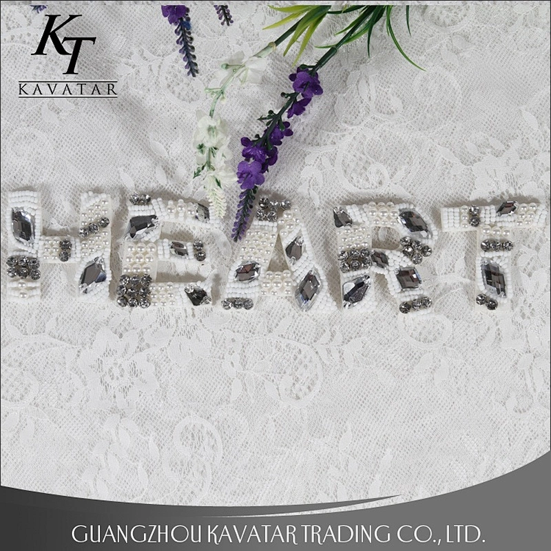Wholesale 26 Letter Bead Rhinestone Patches Clothes Applique Design Shoe Accessories