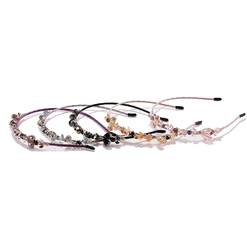Headbands for women 2020 Korean baroque diamond flower hair band web celebrity street beat hair band