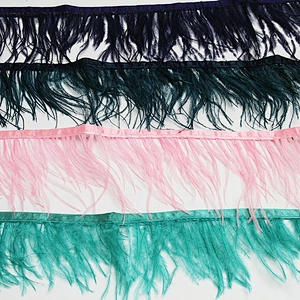 KAVATAR High quality ostrich feather decoration dress dress shoe hat ribbon feather decoration party trim craft