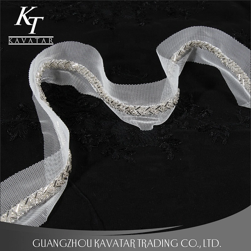 New Style Embroidery Mesh Beaded Lace Trims