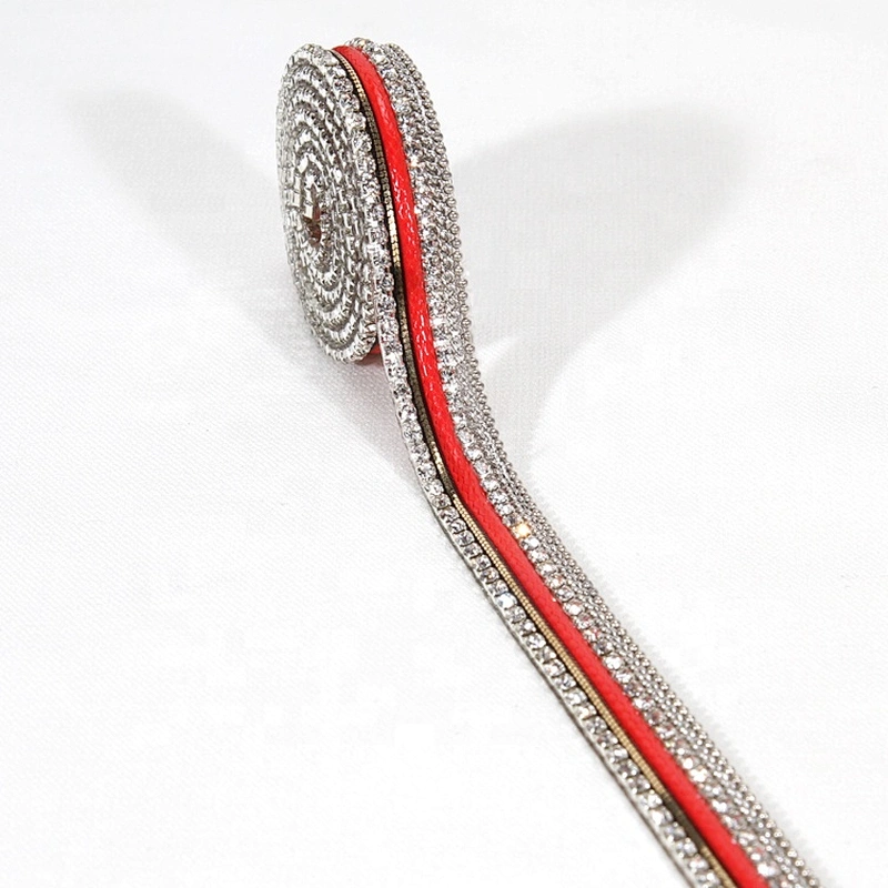 Kavatar Fashion Accessories Chain Beaded Hot Fix Rhinestone Trim For Garment