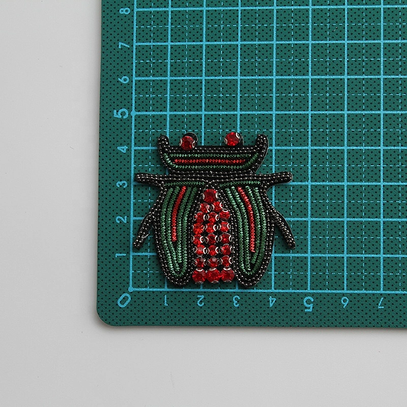 New Design Beading Pattern Animal Applique beaded insect patch custom patches for clothing rhinestone patch