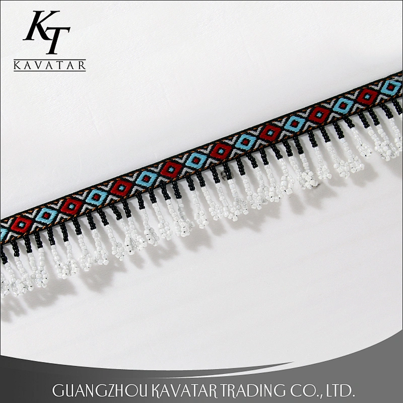 European style beaded fringe trim for curtain