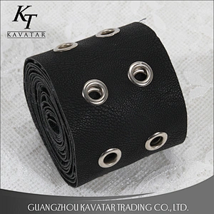 Newest design eyelet trim double rows white eyelet leather trim for garment,shoe,bags,etc