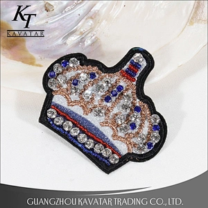 Beautiful Crown Shape Beaded Crystal Patches