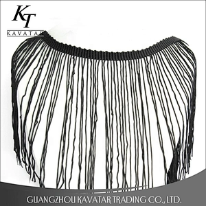 Wholesale Black Classic Tassel Polyester Fringe Trim