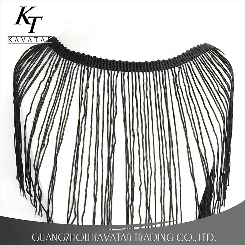 Wholesale Black Classic Tassel Polyester Fringe Trim