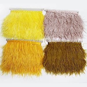 KAVATAR High quality ostrich feather decoration dress dress shoe hat ribbon feather decoration party trim craft