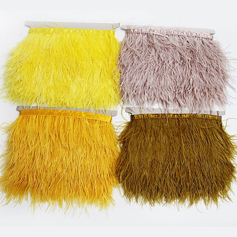 KAVATAR High quality ostrich feather decoration dress dress shoe hat ribbon feather decoration party trim craft