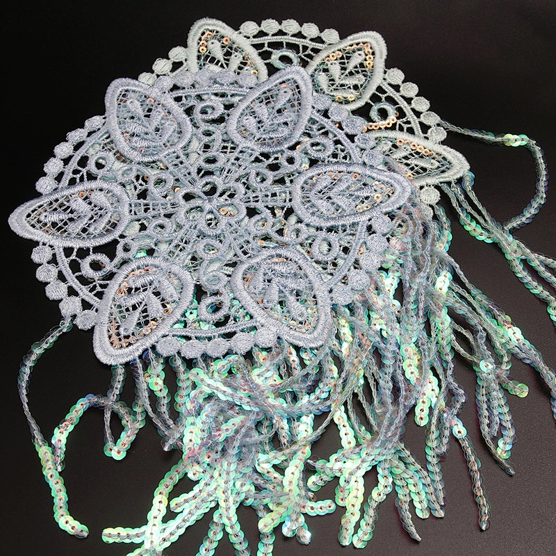 wholesale water - soluble bead embroidery clothing accessories lace embroidery fabric sequins decoration lace