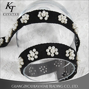 New Style Flower Shape Handmade Pearl Beaded Trimming For Garment