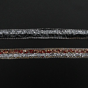 Kavatar Wholesale Accessories Chain Beaded Rhinestone Hotfix Trim Garment Accessory Custom Design Iron on Trims