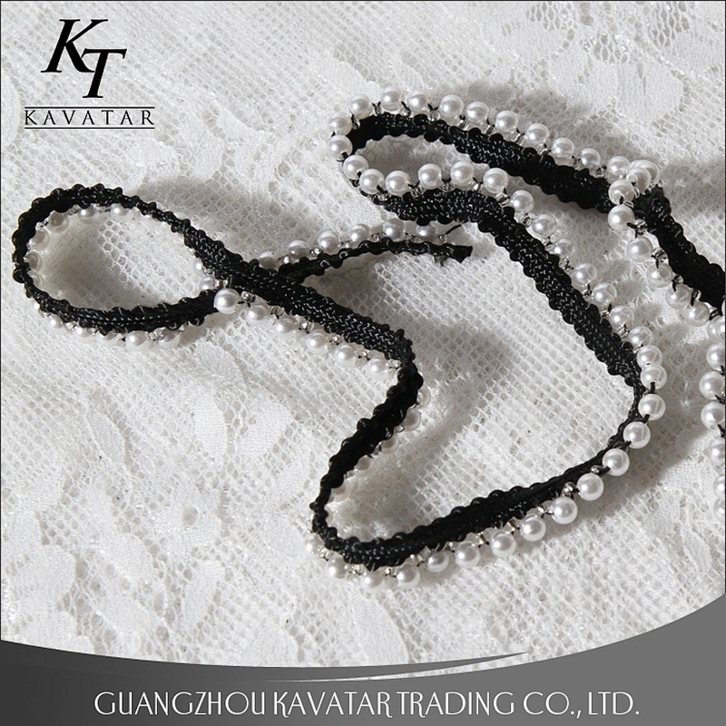 Wholesale Drilled Beaded Lace Trim Decorative Tape For Pants