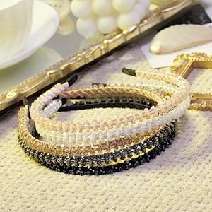 Korean baroque diamond flower hair band web celebrity street beat hair band Headbands for women 2020