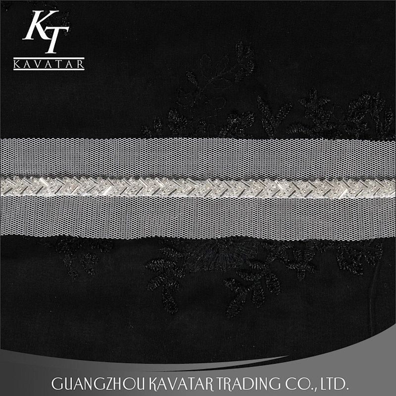 New Style Embroidery Mesh Beaded Lace Trims