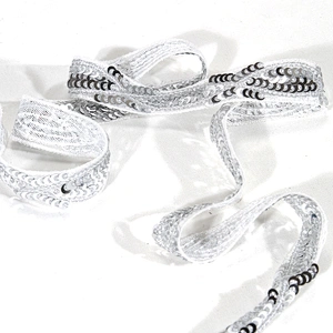 Design Grace 2cm Jacquard Beaded Mesh Lace Embroidery Sequin Tape