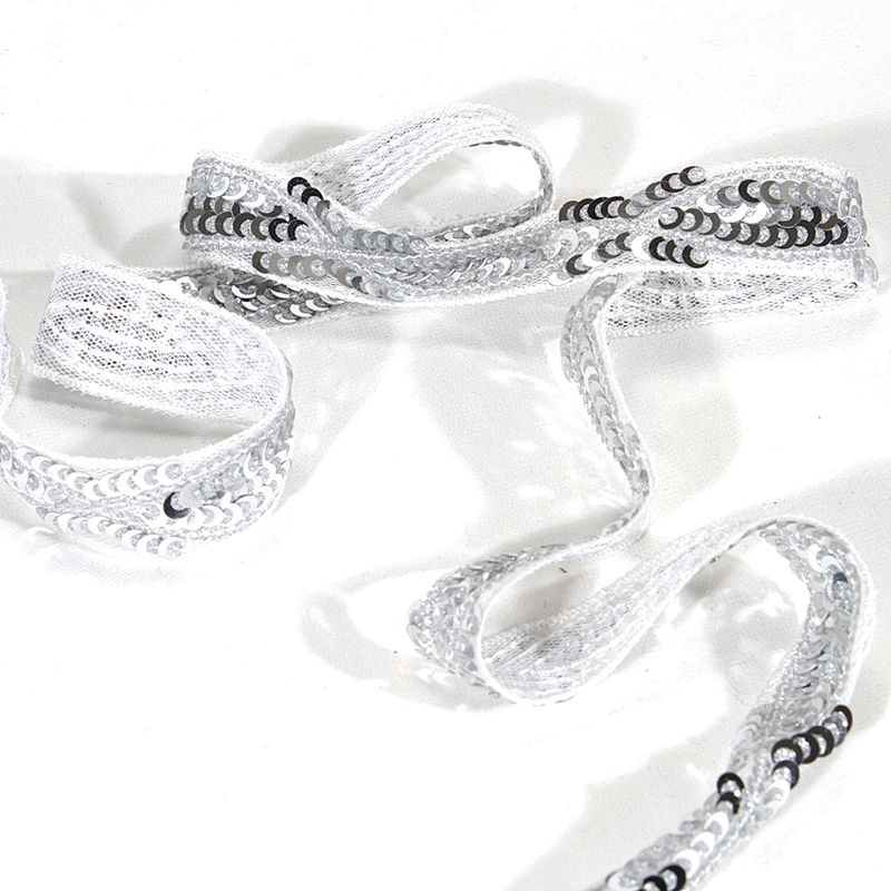 Design Grace 2cm Jacquard Beaded Mesh Lace Embroidery Sequin Tape
