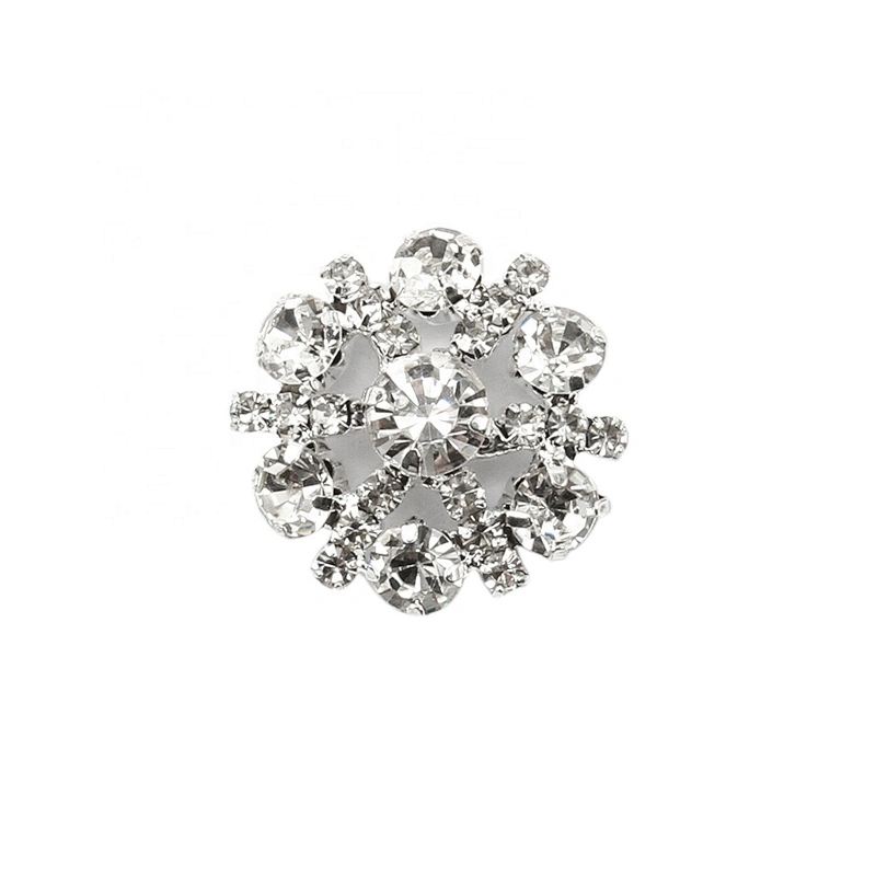 Kavatar Cheap Wholesale Fancy Round Diamante Crystal Rhinestone Buttons