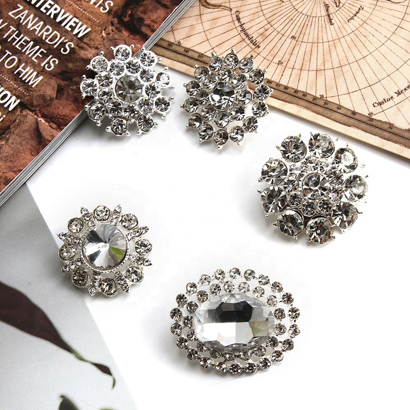 Korean version of clothing rhinestone buttons new rhinestone buttons crystal pearl clothing accessories wholesale buttons