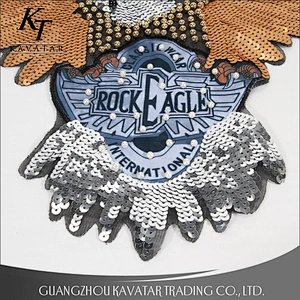 Handmade Design Beaded Sequin Patch Sewing On T-shirts