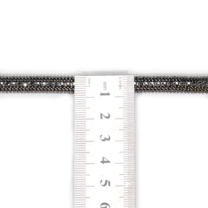 Wholesale Black Chained Rhinestone Hot Fix Trimming with Accessories Beads