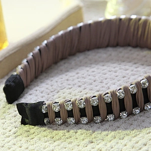 wholesale contracted stripe rhinestone hair hoop Designer hairband accessories web celebrity ins party women girl headbands