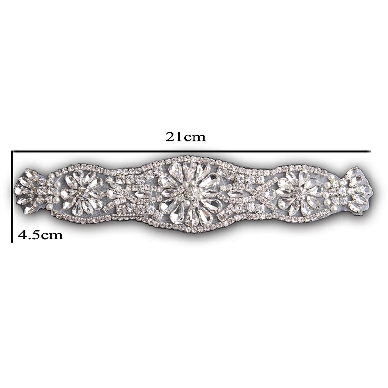 High quality fashion crystal applique for bride wedding