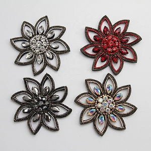 Wholesale Pearl Rhinestone Flower Beaded Patches for women custom patches 3d rhinestones patches