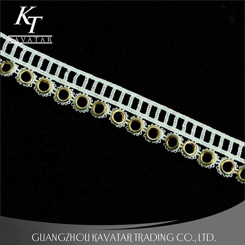 Wholesale Latest Design 2.5cm Eyelet Lace Trimming