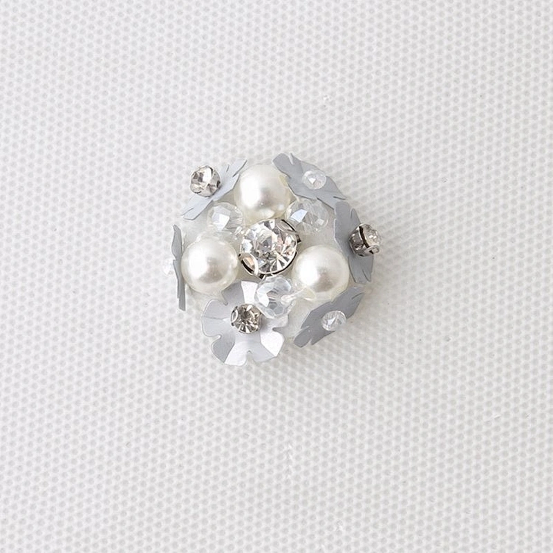 crystal sequin pearl flower applique for dresses