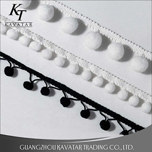 Kavatar 1cm pompom Lace Trim For Garment