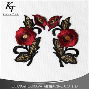 Design embroidered rosette patches for clothing custom