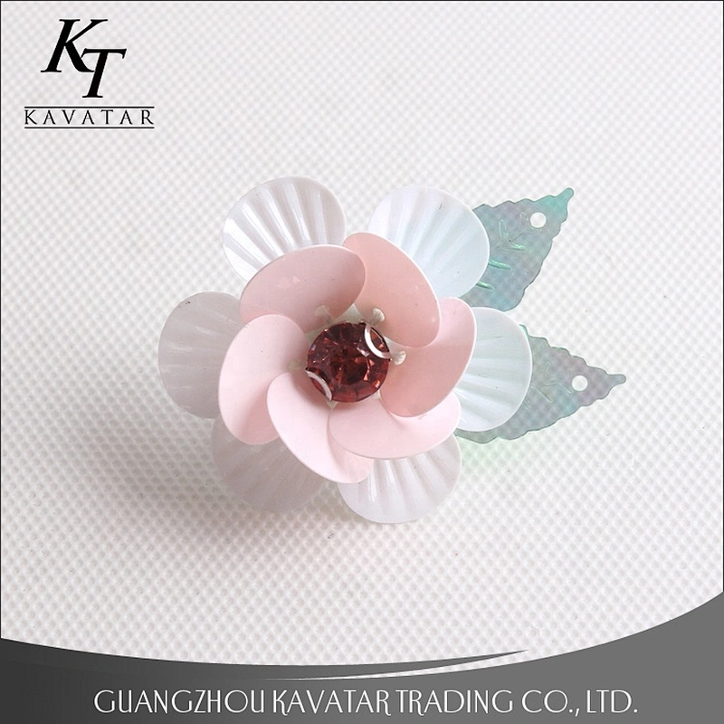 Handmade 3D Sequin Flower For Clothing Accessories